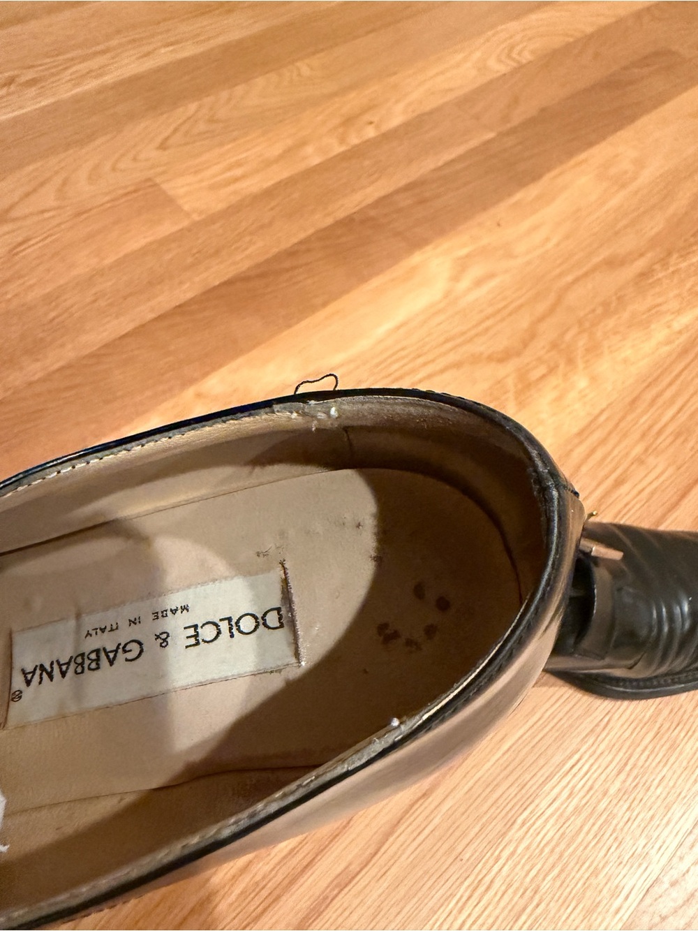Dolce & Gabbana Black Leather Single Monk Strap Dress Shoes - Picture 7 of 9